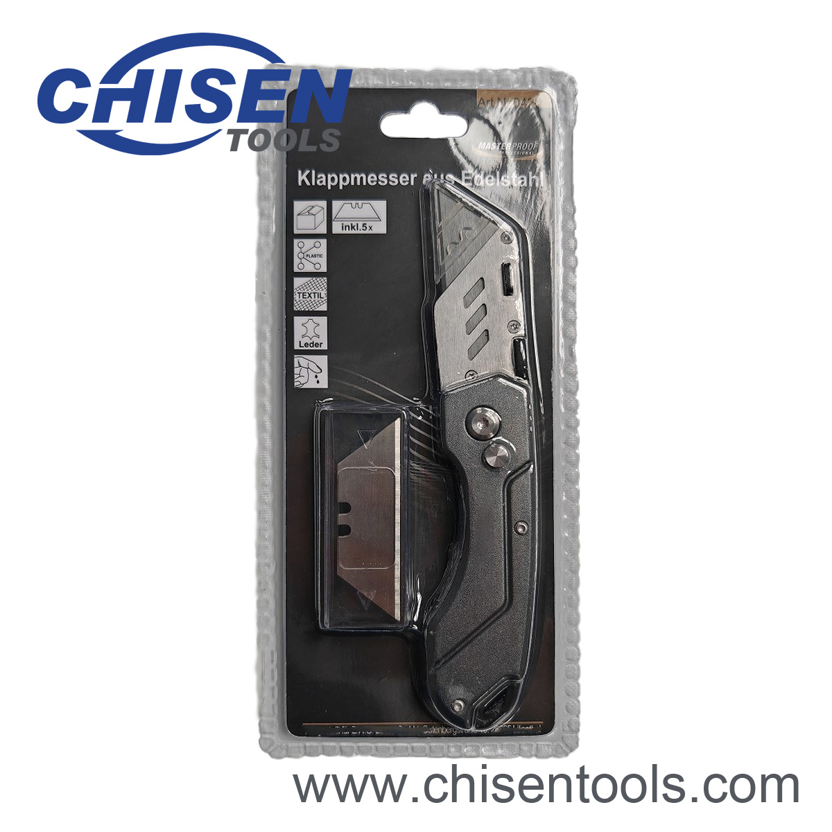 Double Blister Packaging for folding Utility Knife