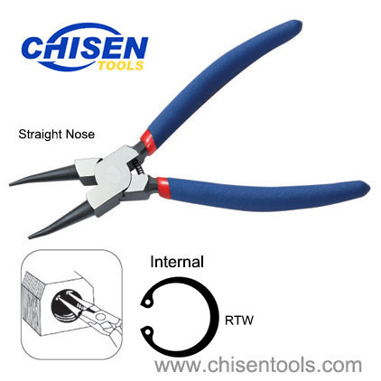 Circlip Pliers for Internal Circlips, Straight Nose