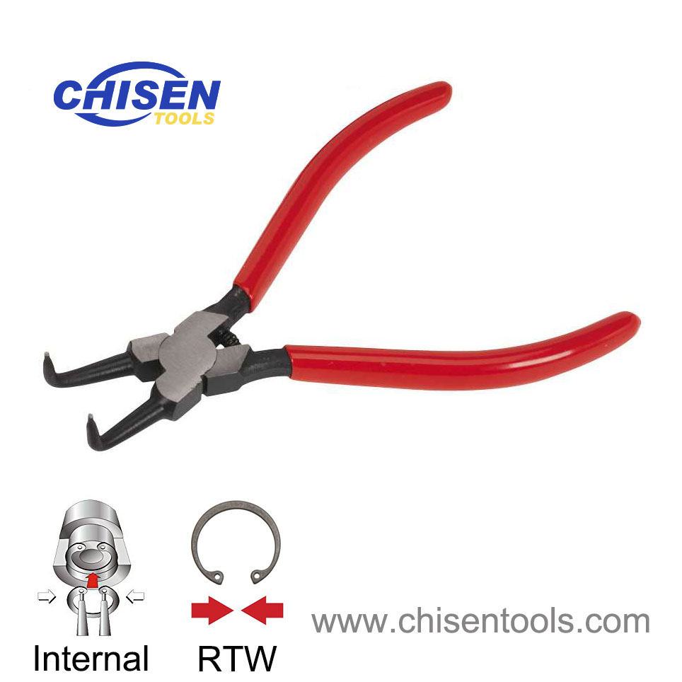 Industrial Grade Internal Snap Ring Pliers, 90° Bent Nose