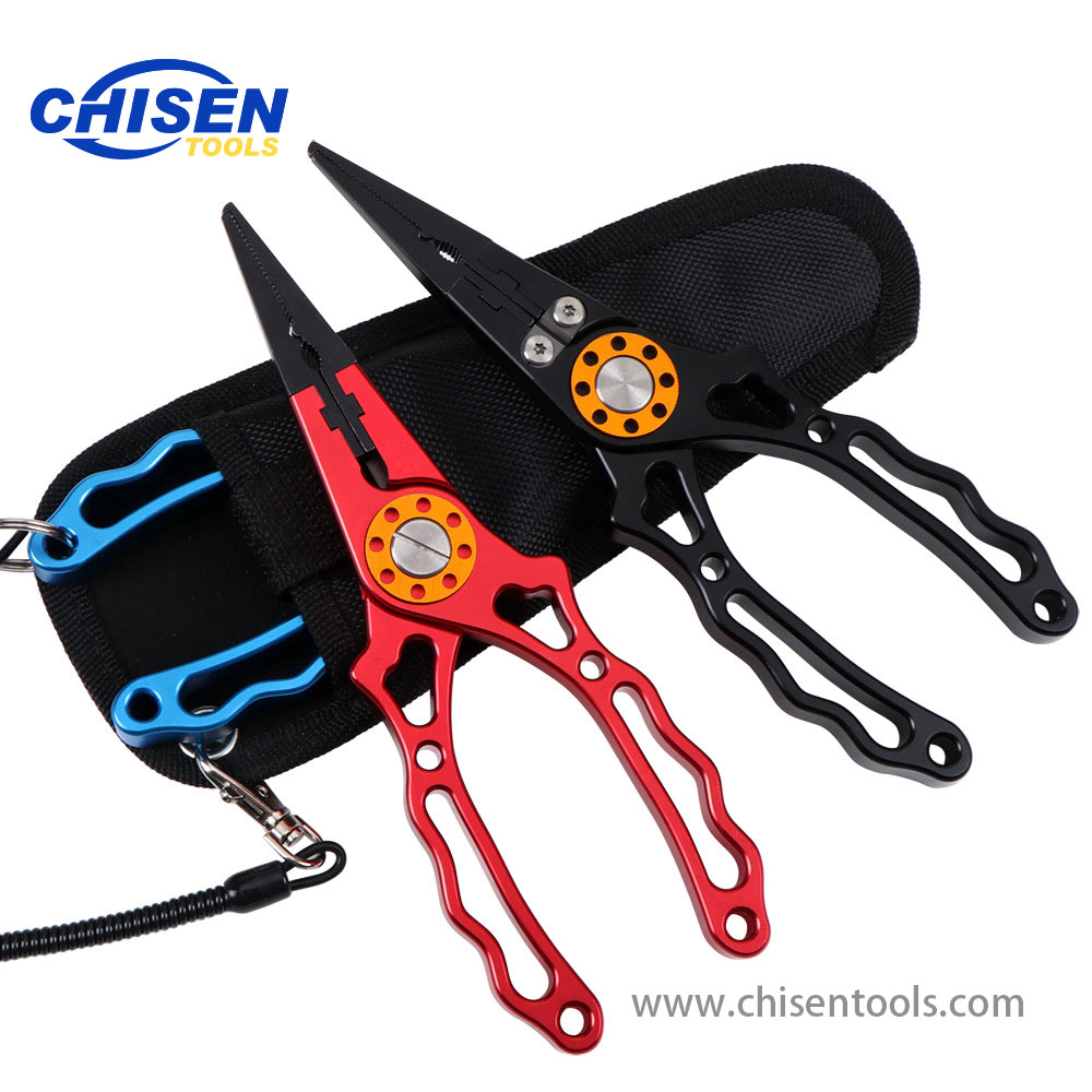 New Type Aluminum Fishing Pliers Red Black