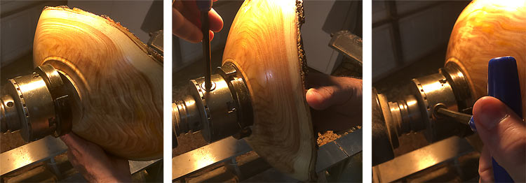 Mounting Bowl Tenon to Bowl Chuck Steps