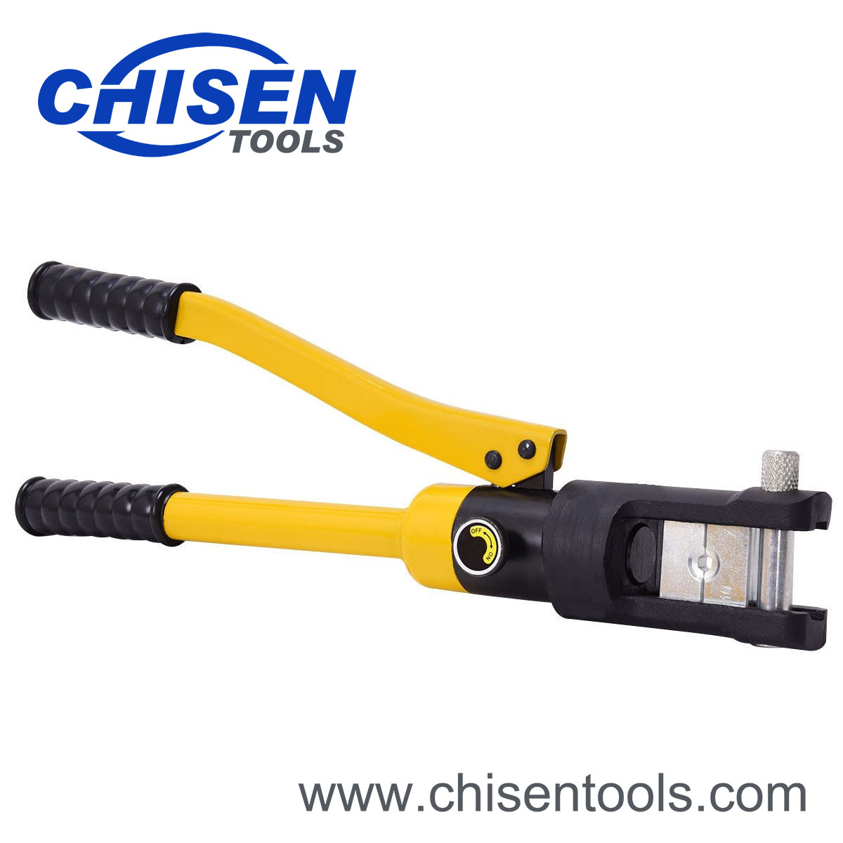 Hydraulic Cable Lug Crimper with Yellow Handles