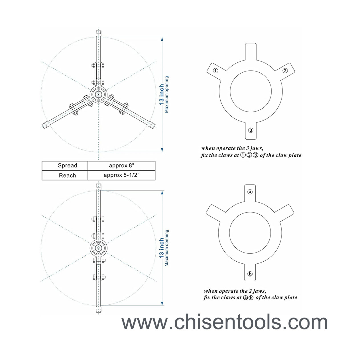 5 Ton Hydraulic Gear Puller's Diagram