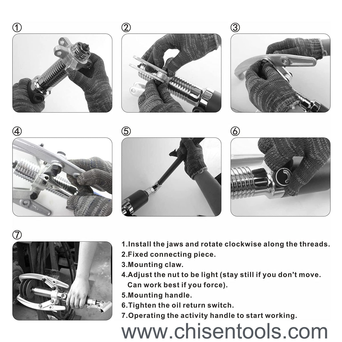 How to Use 5 Ton Hydraulic Gear Puller