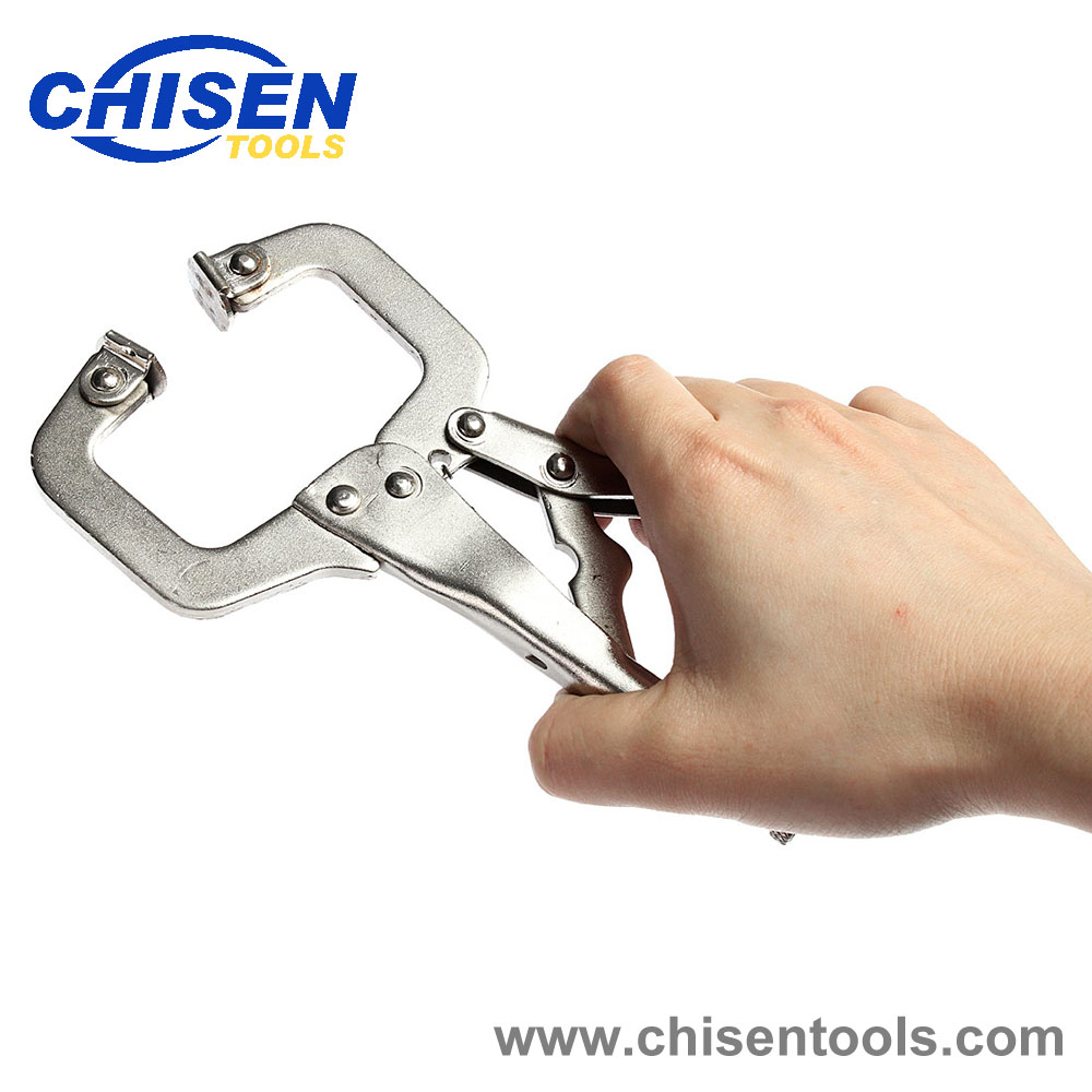 C-Clamp Locking Pliers in Hand