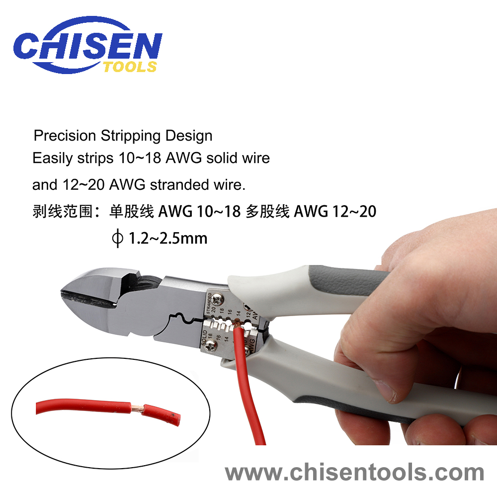 Multi-use Diagonal Cutting Pliers' Stripping Function