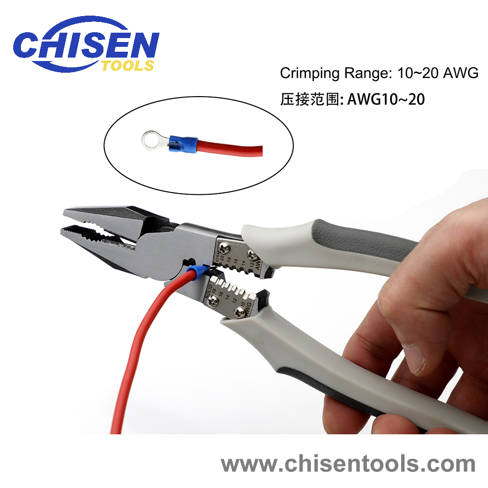 Multi-use Linesman's Pliers' Crimping Functions