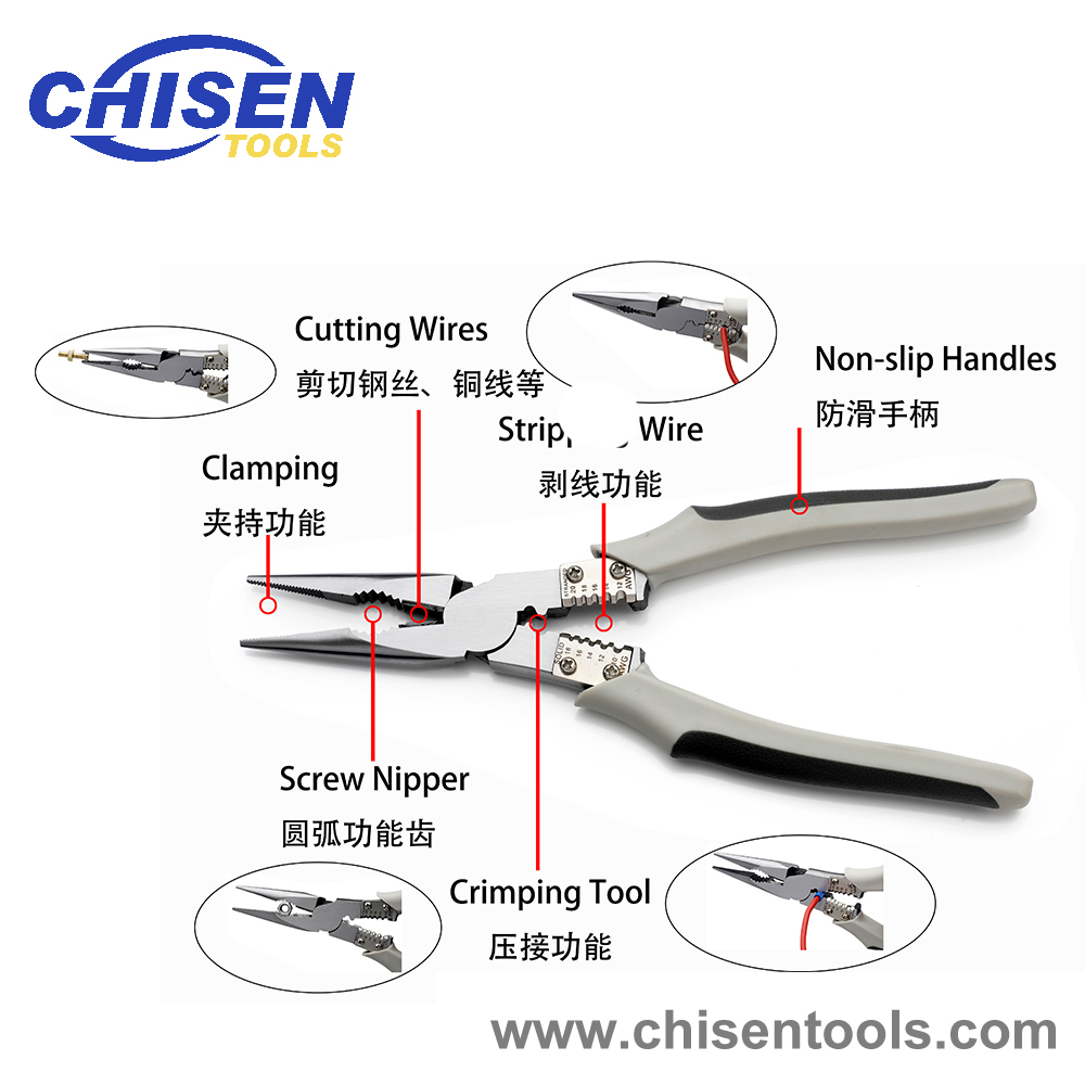 Multi-use Long Nose Pliers' Functions