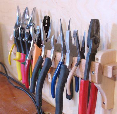 Wall tool holders for Pliers, Chisels, Hammers, Drills