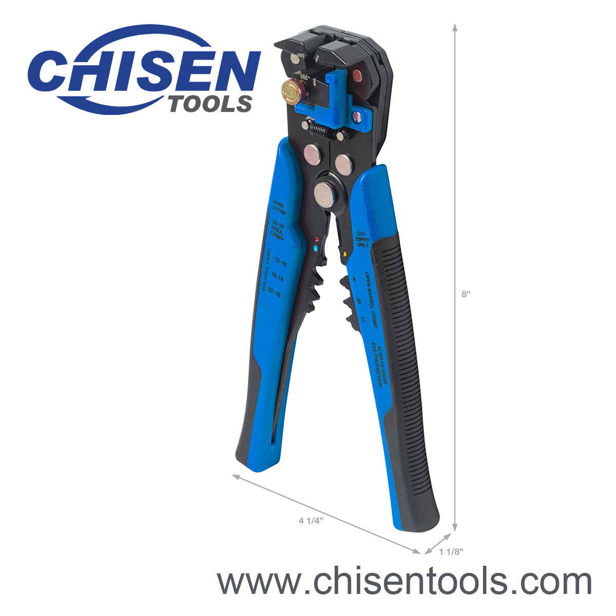 Ajustable Automatic Wire Stripper's Dimesitons