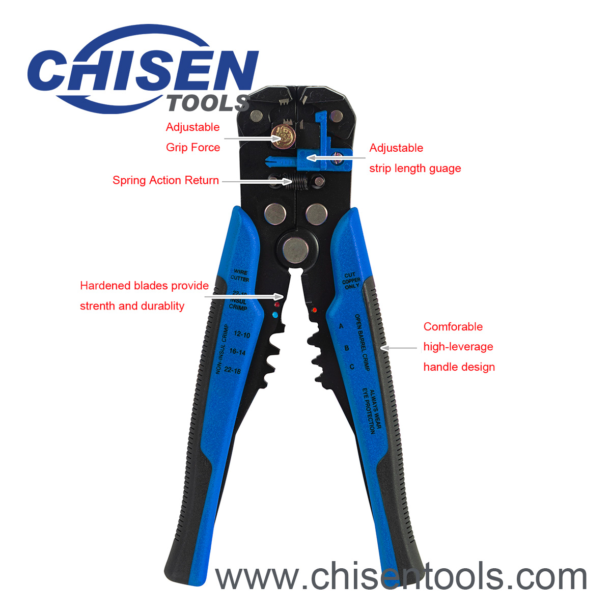 Ajsutable Automatic Wire Stripper's Features